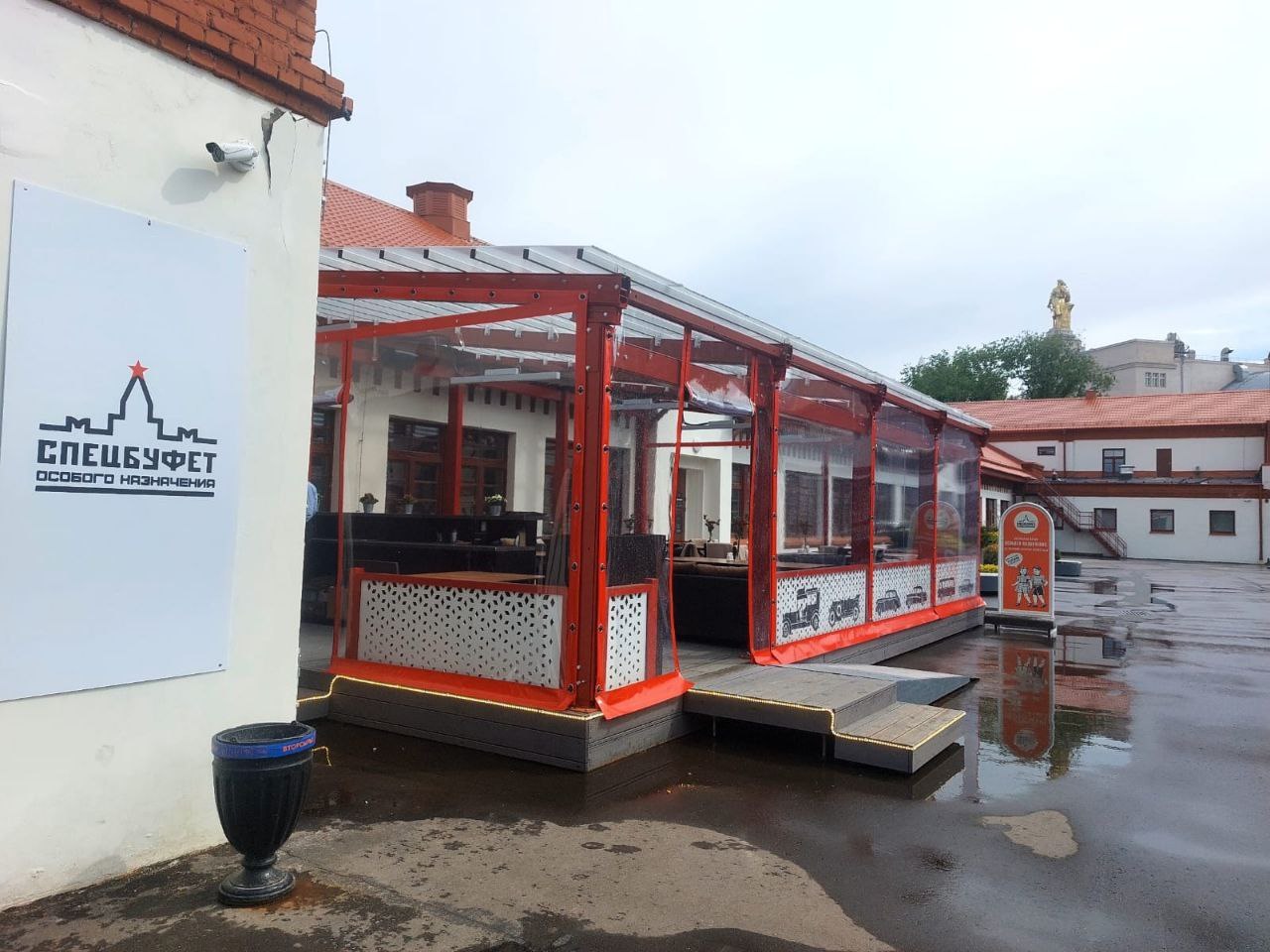 ПВХ шторы для летней террасы кафе в Алексеевке